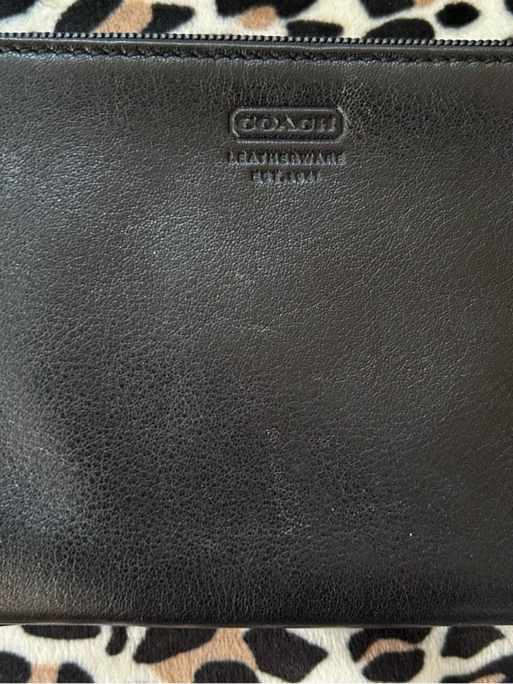 Coach Small Black Leather Wristlet